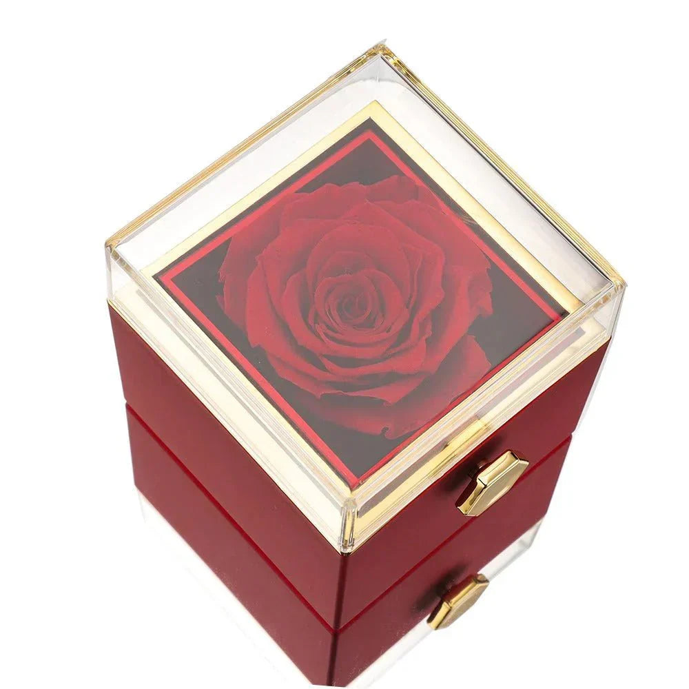 Caja de Rosa Eterna con Collar Personalizado para Damas