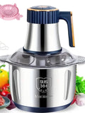 Potente Picadora de Carne y Cortadora de Verduras de Acero Inoxidable – Robot de Cocina Multifuncional