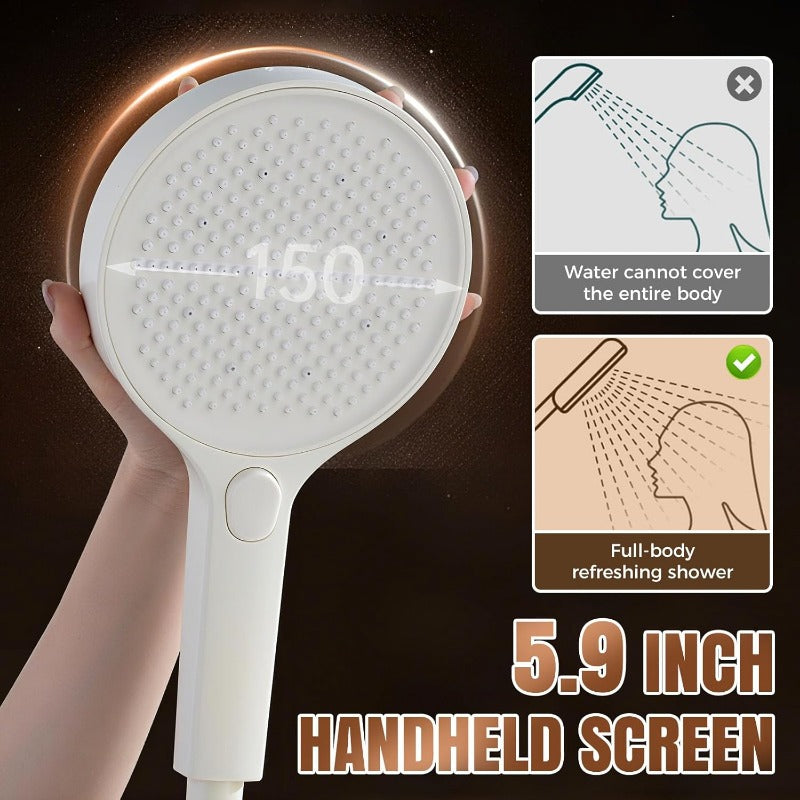 Cabezal de Ducha de Mano de Alta Presión HydroEase Air-Boost de 5.9"