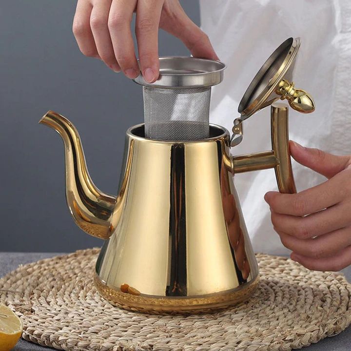 Hervidor de agua de inducción de acero inoxidable con filtro - Cocción rápida y diseño sostenible para el hogar