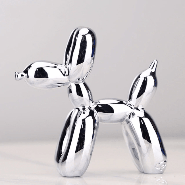 Escultura de Perro Globo Electrochapado