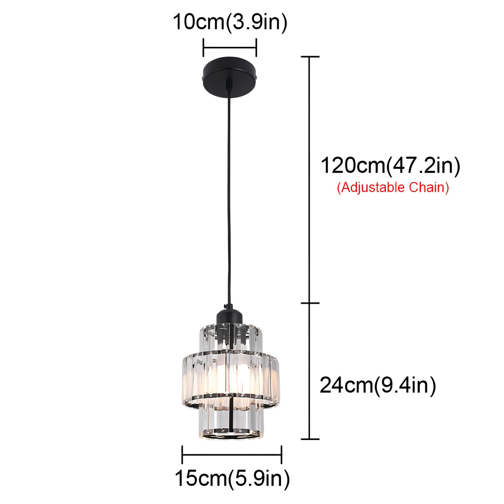 Lámpara Colgante de Techo de Cristal Elegante