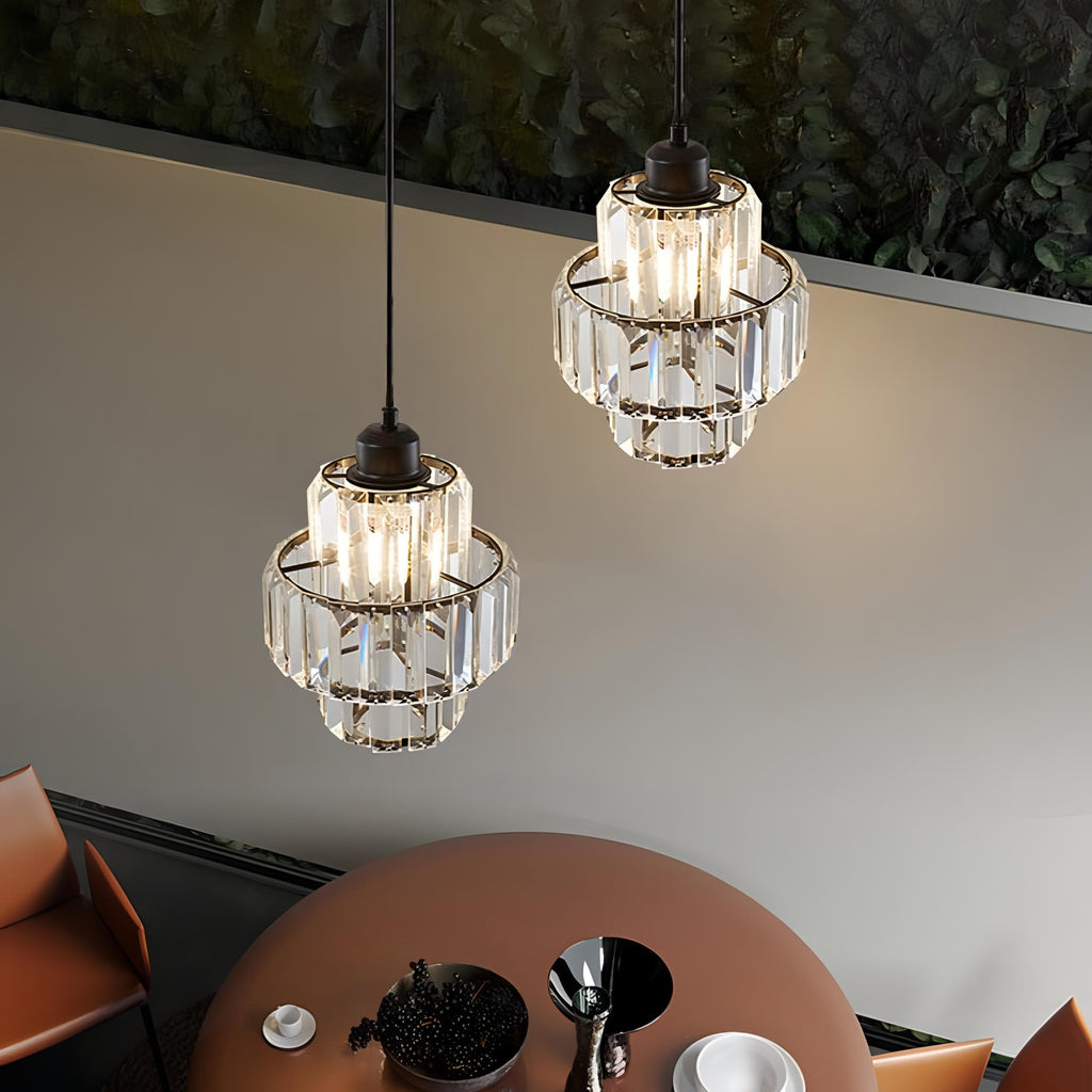 Lámpara Colgante de Techo de Cristal Elegante