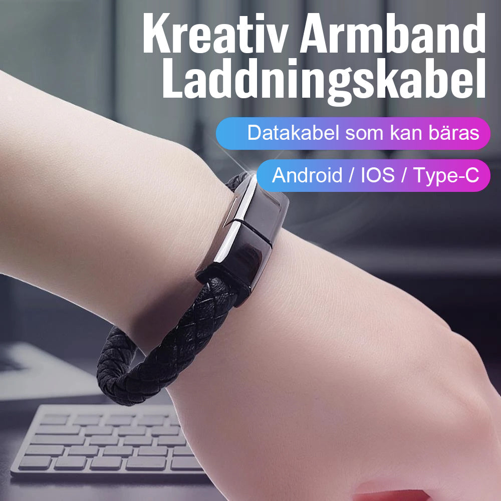 Pulsera Práctica con Cable de Carga para Electrónica