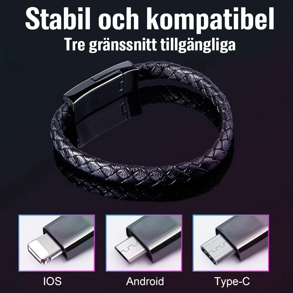 Pulsera Práctica con Cable de Carga para Electrónica