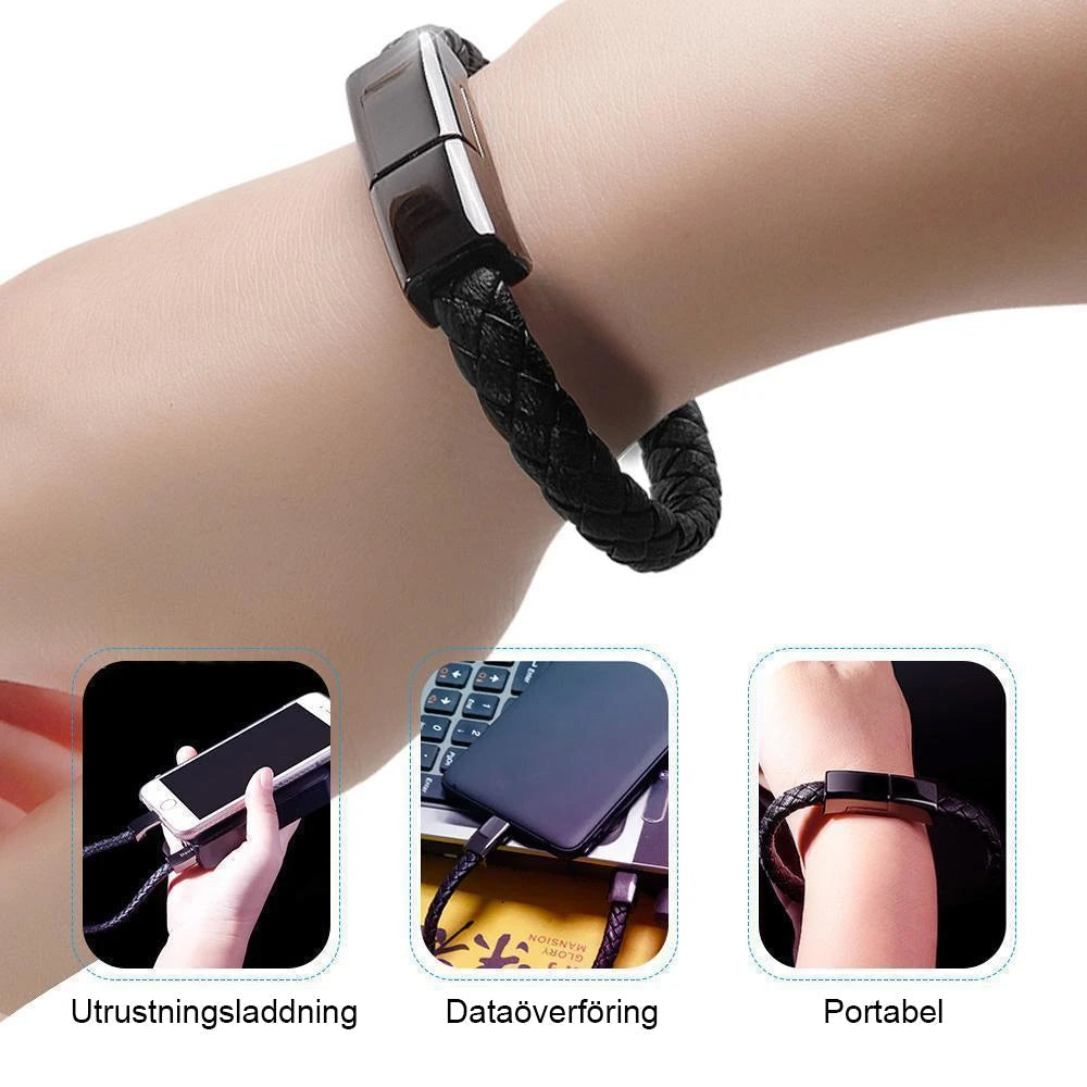 Pulsera Práctica con Cable de Carga para Electrónica