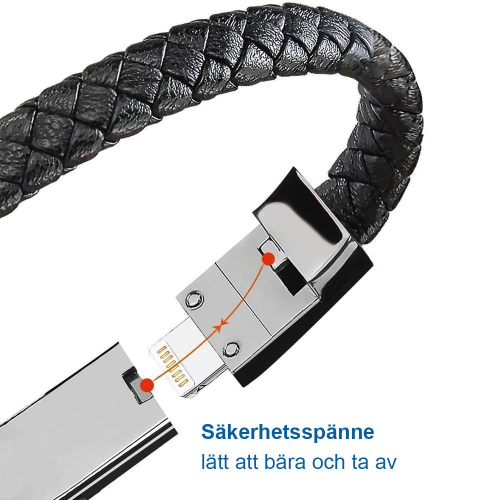 Pulsera Práctica con Cable de Carga para Electrónica