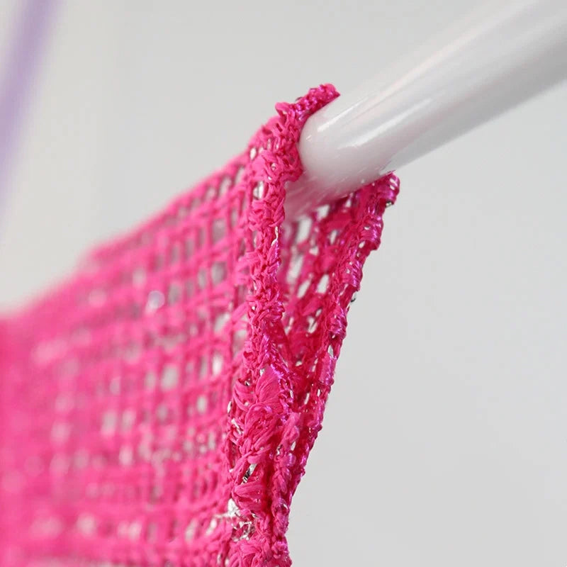 Cortina Elegante para Puerta con Hilo de Rosa - Decoración de Poliéster