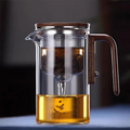 Infusor de Té de Vidrio Elegante con Tecnología de Separación de Agua
