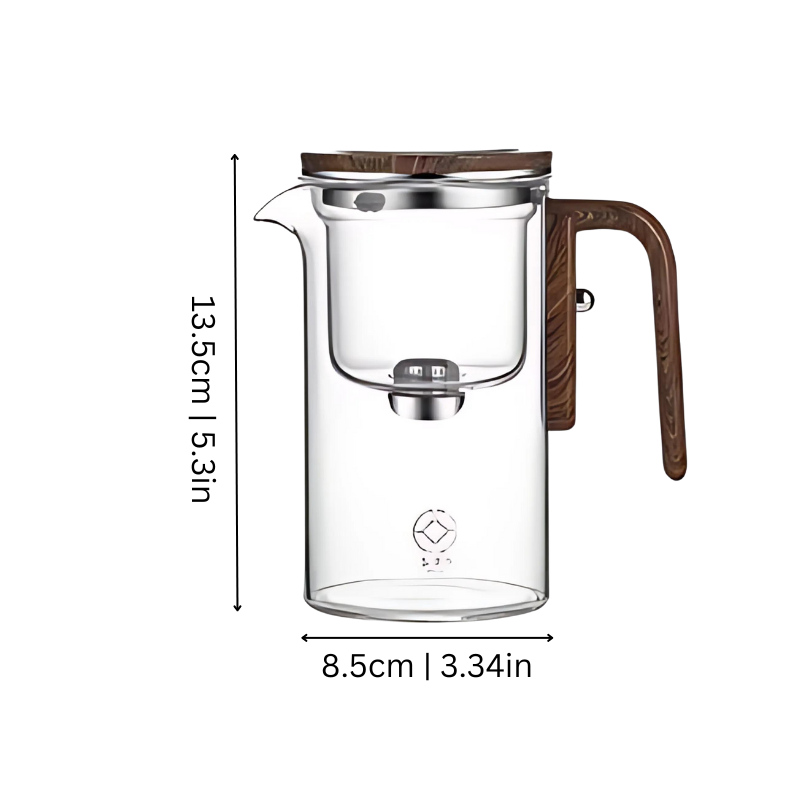 Infusor de Té de Vidrio Elegante con Tecnología de Separación de Agua