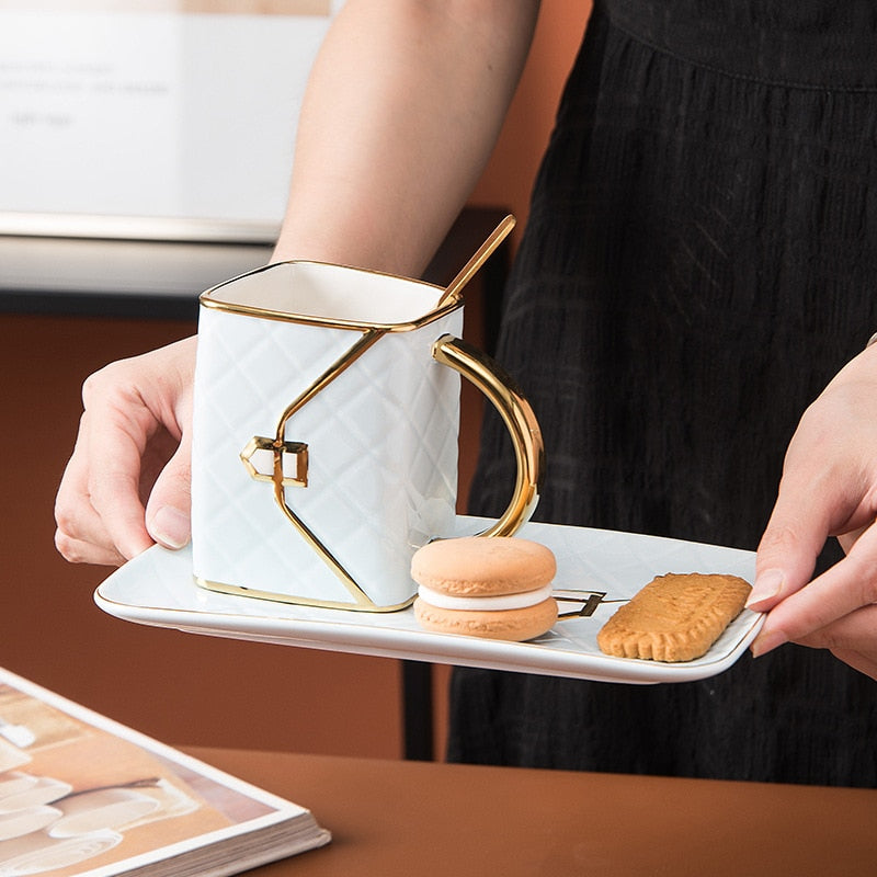Elegante Set de Taza de Mano – Regalo Perfecto para Amantes del Té y Café