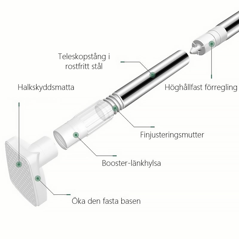 Varilla telescópica ajustable para almacenamiento de ropa