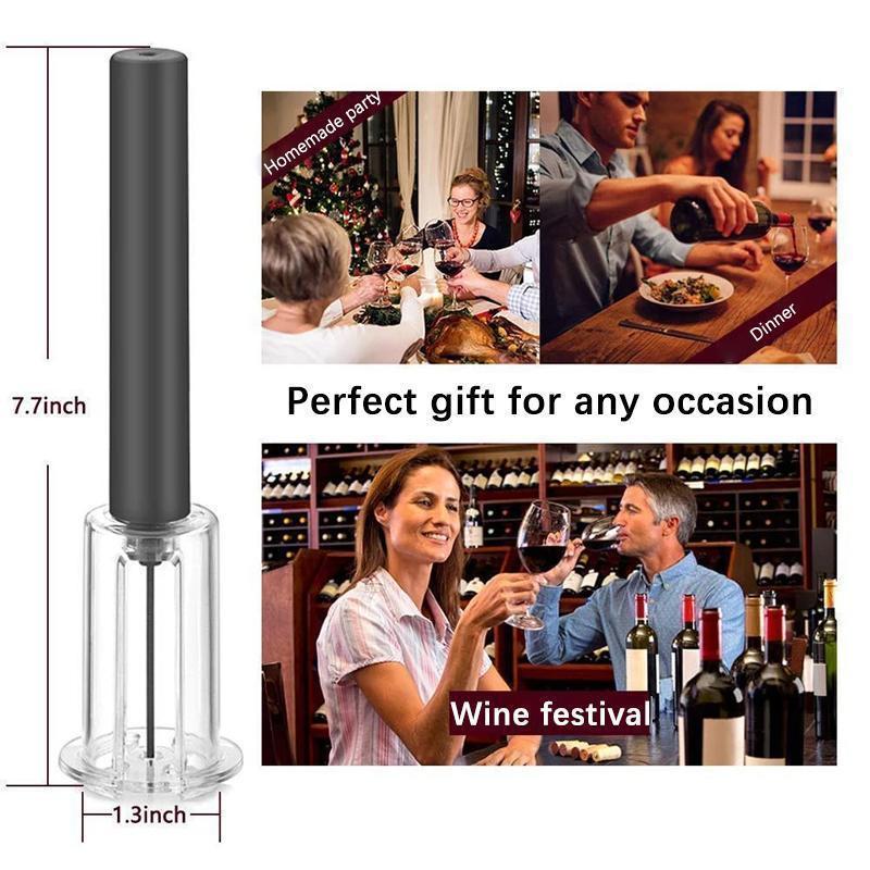 Set de Sacacorchos: Aire a Presión, Cortador de Papel de Aluminio, Vertedor de Vino