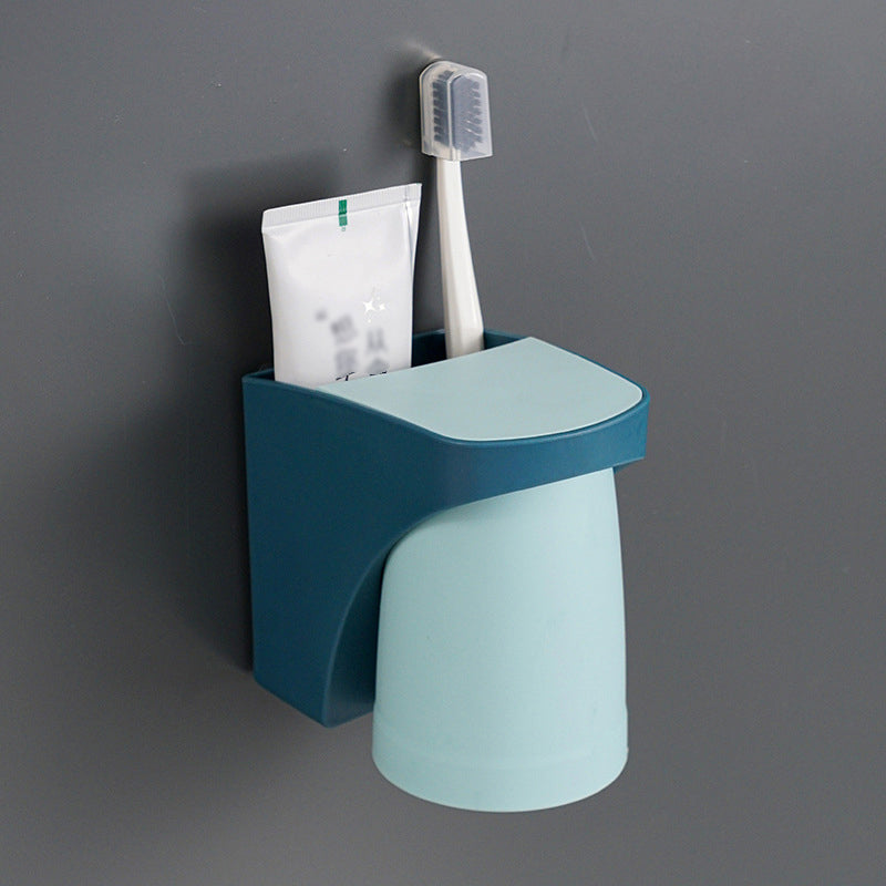 Soporte de Cepillo de Dientes Magnético con Vaso para Enjuague Bucal para el Baño