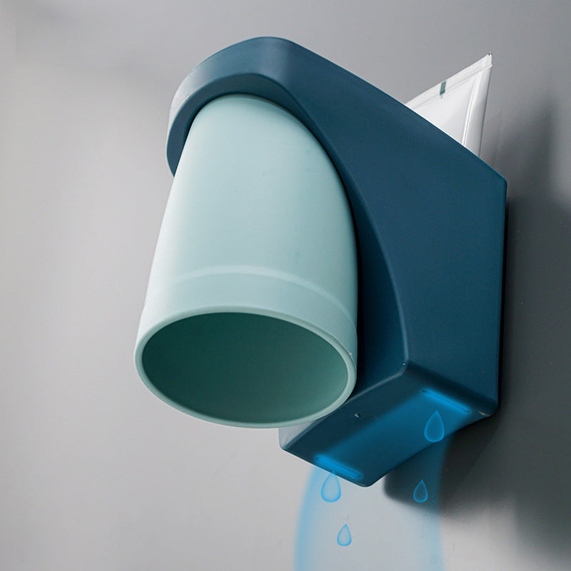 Soporte de Cepillo de Dientes Magnético con Vaso para Enjuague Bucal para el Baño
