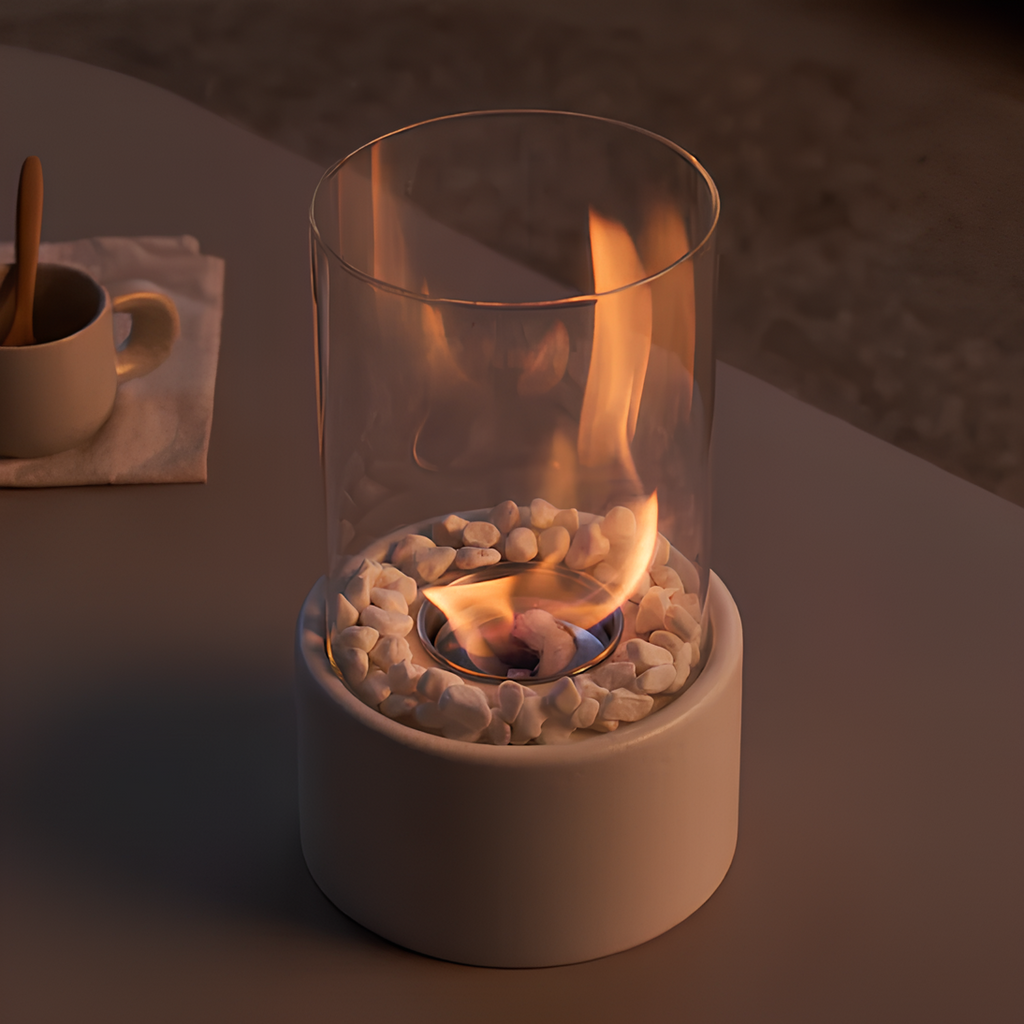 Lámpara de Aceite de Vidrio Decorativa para Chimenea de Mesa