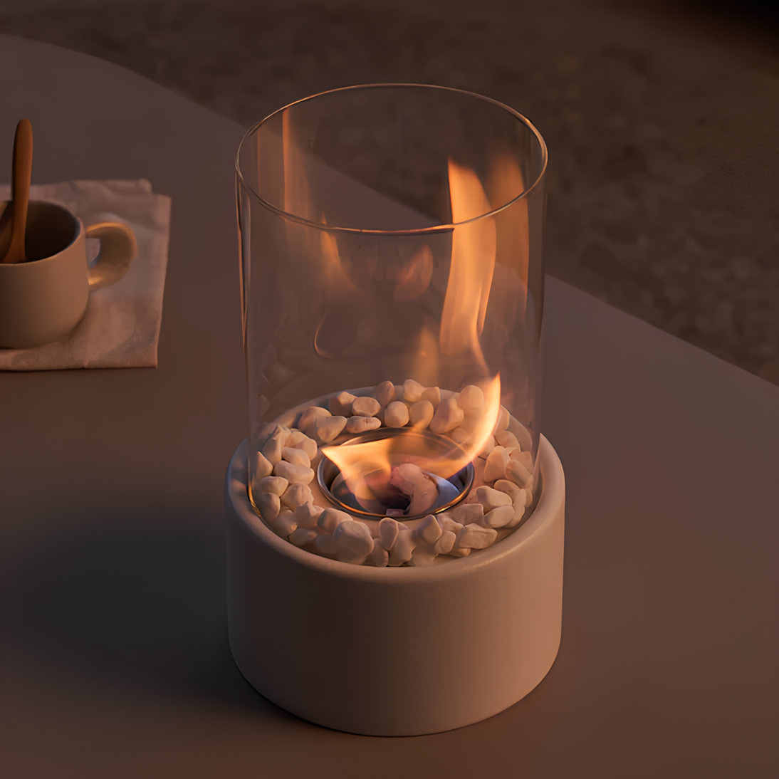 Lámpara de Aceite de Vidrio Decorativa para Chimenea de Mesa