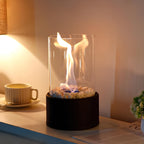 Lámpara de Aceite de Vidrio Decorativa para Chimenea de Mesa