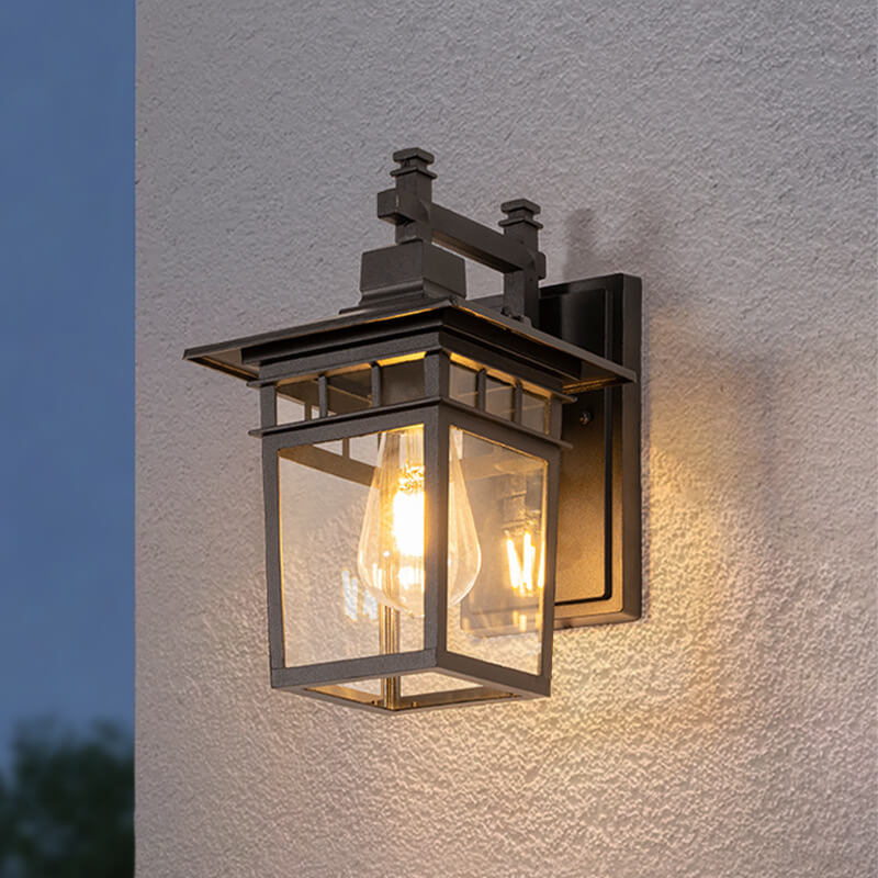 Luz de Pared de Lámpara de Linterna Impermeable para Exteriores