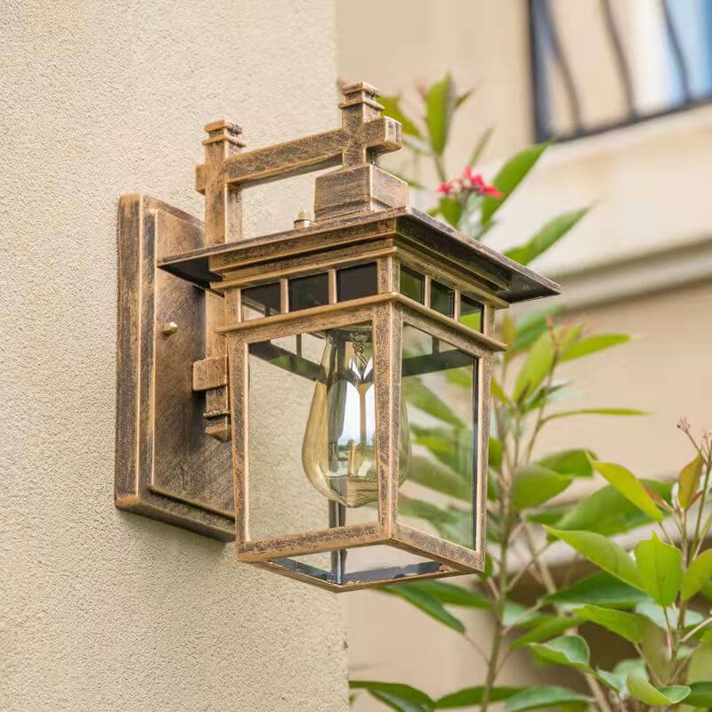 Luz de Pared de Lámpara de Linterna Impermeable para Exteriores