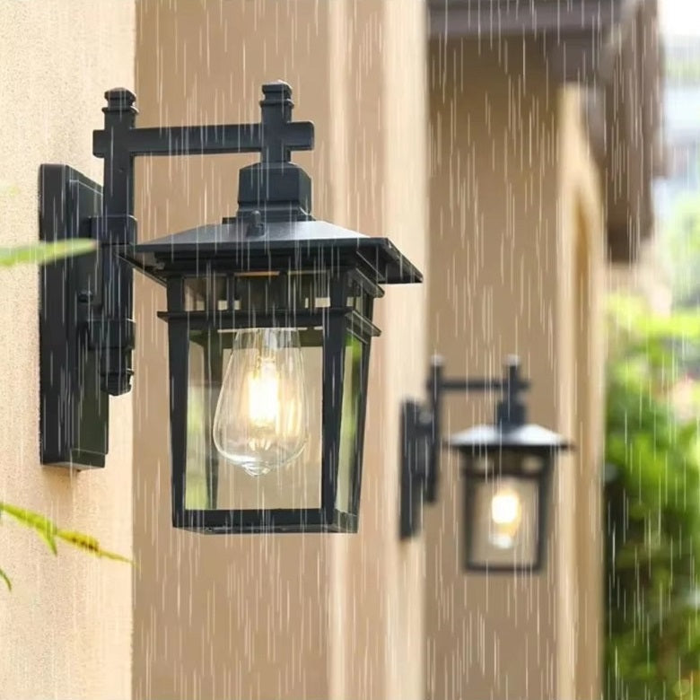 Luz de Pared de Lámpara de Linterna Impermeable para Exteriores