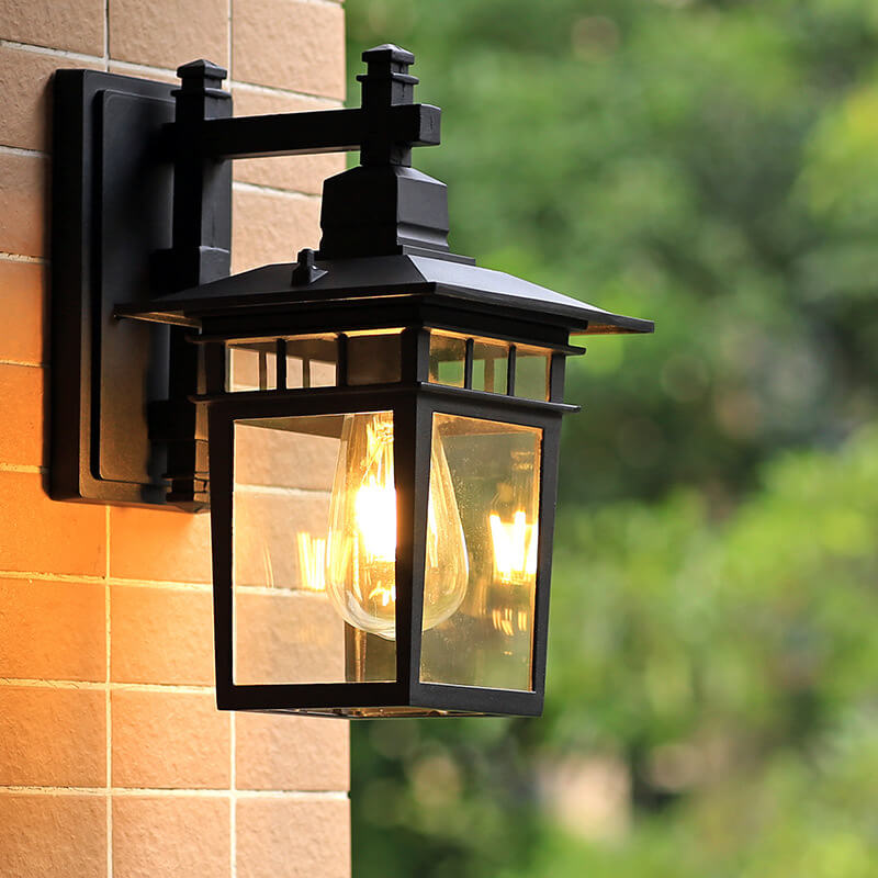 Luz de Pared de Lámpara de Linterna Impermeable para Exteriores
