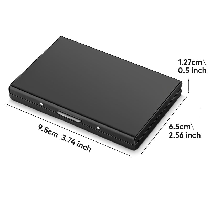 Porta tarjetas RFID de acero inoxidable para hombres y mujeres