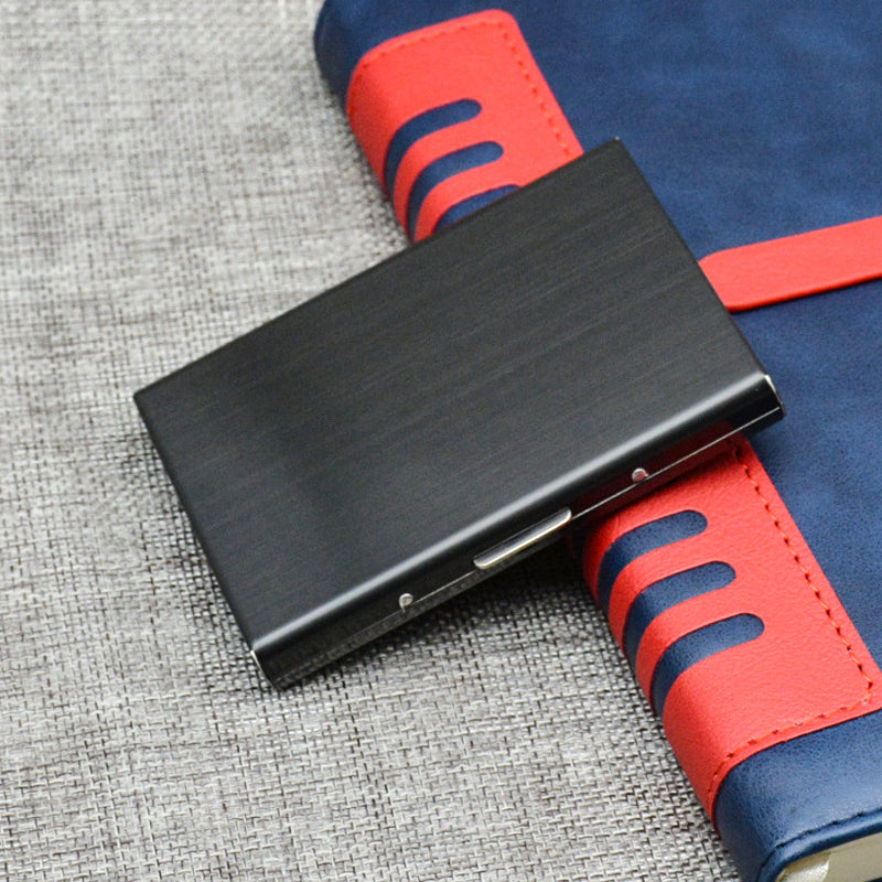 Porta tarjetas RFID de acero inoxidable para hombres y mujeres