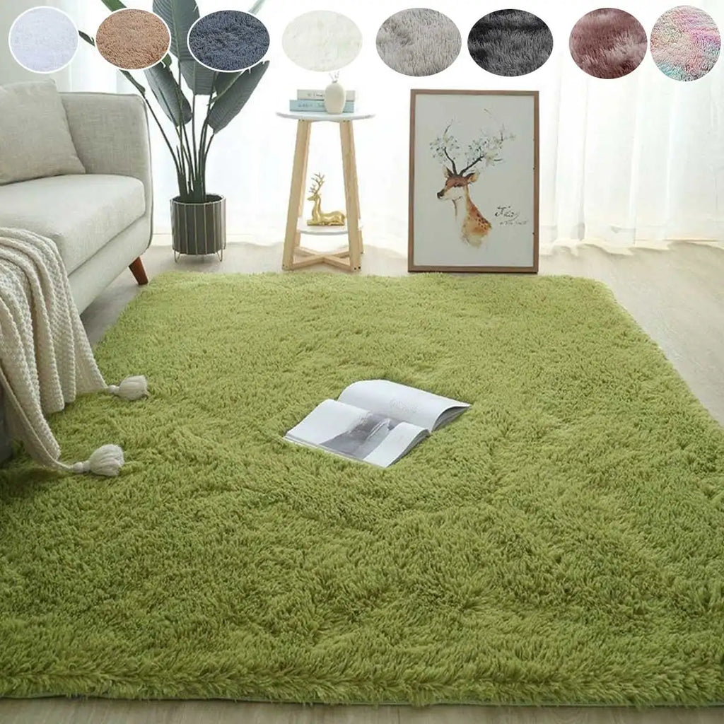 Elegante Alfombra Redonda Antideslizante Ultra Suave y Esponjosa para el Hogar