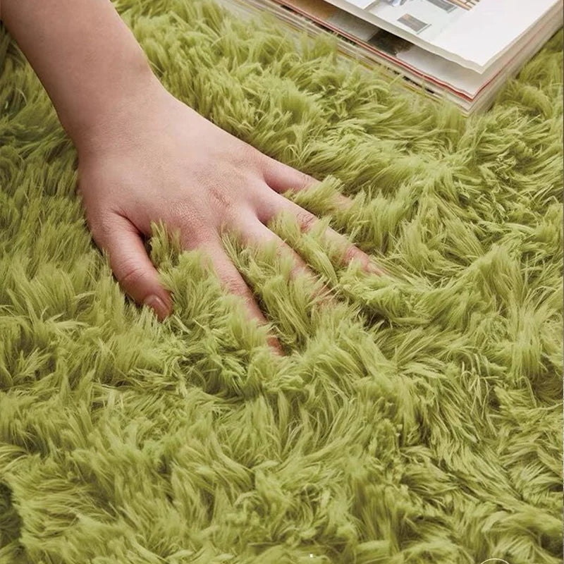 Elegante Alfombra Redonda Antideslizante Ultra Suave y Esponjosa para el Hogar