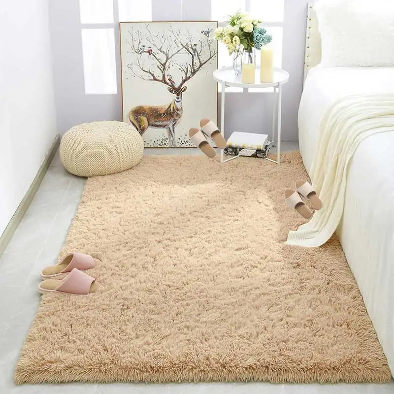 Elegante Alfombra Redonda Antideslizante Ultra Suave y Esponjosa para el Hogar