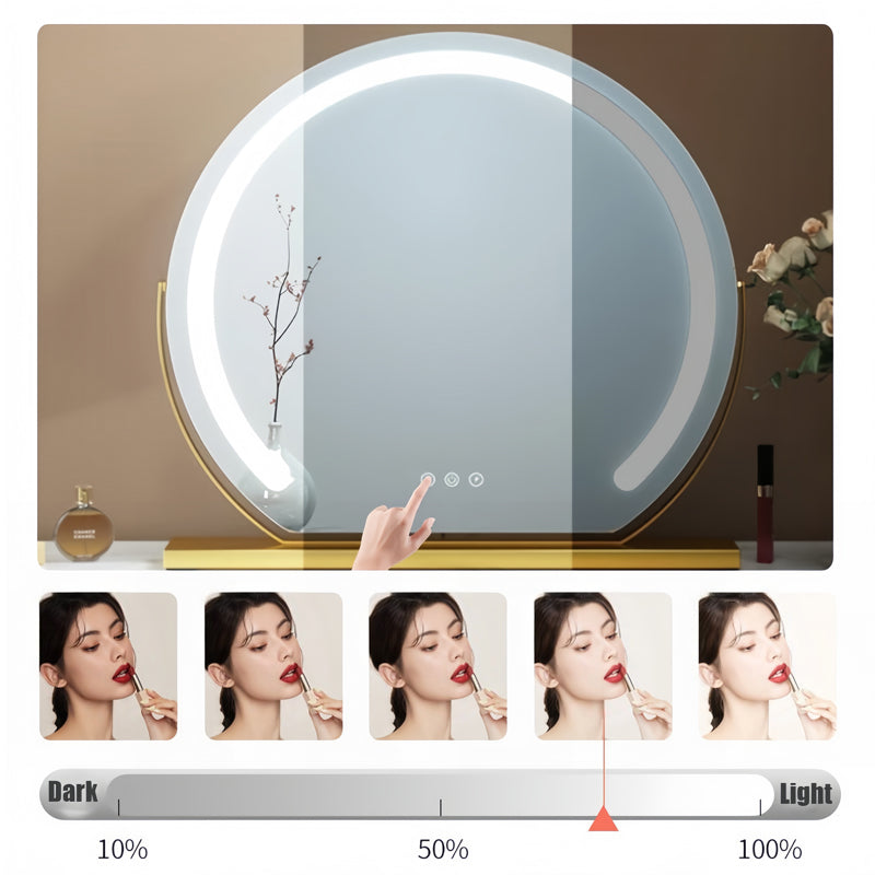 Espejo de Maquillaje LED Inteligente con Control Táctil