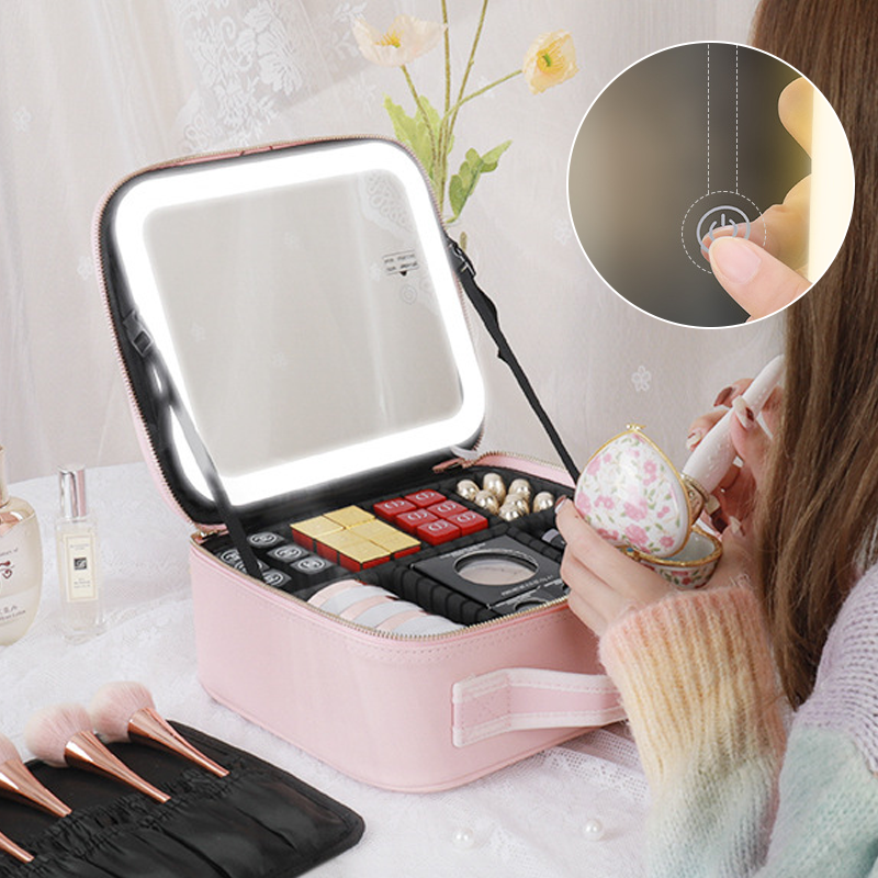 Neceser con Espejo LED para una Organización Perfecta