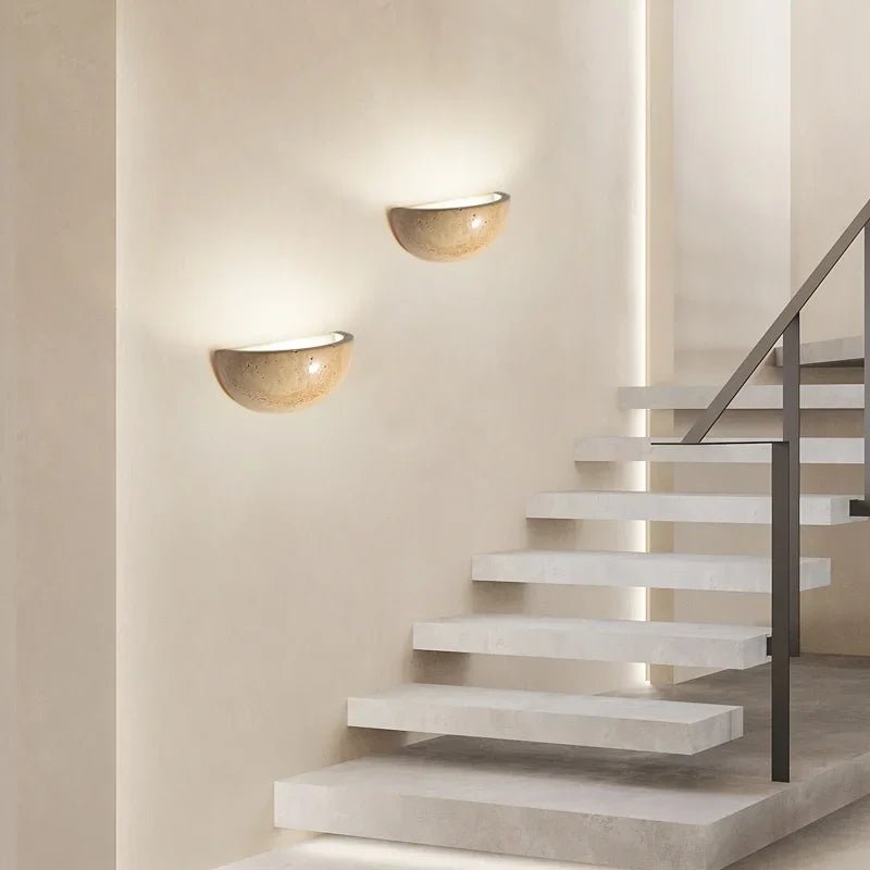 Luz de Pared LED de Piedra Elegante con Eficiencia Energética