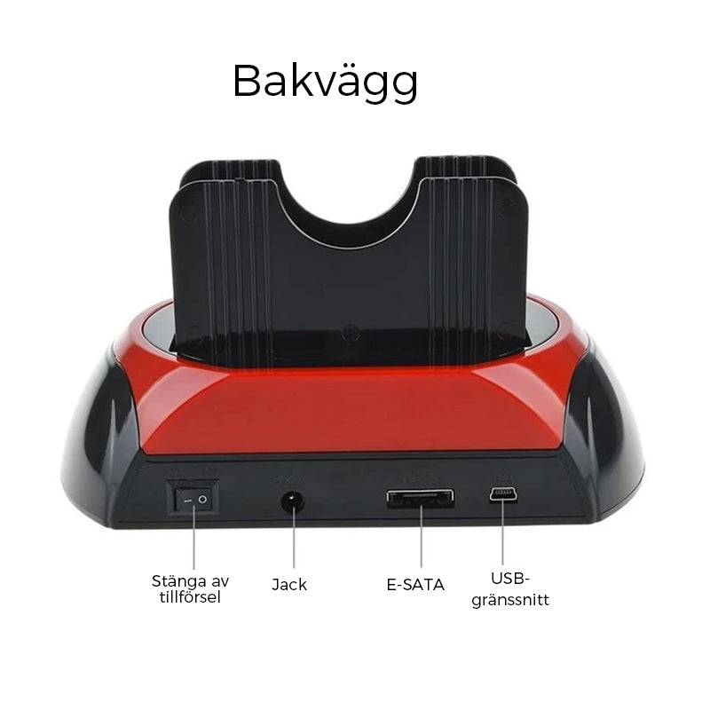Estación de acoplamiento para disco duro con soporte USB e IDE/SATA