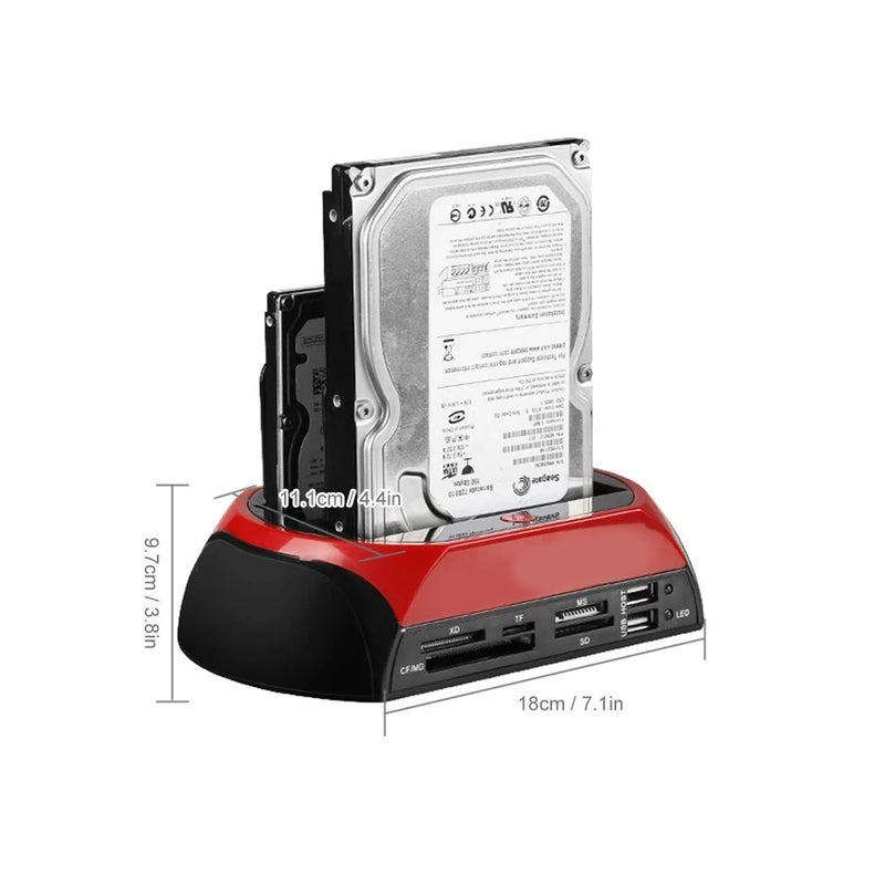 Estación de acoplamiento para disco duro con soporte USB e IDE/SATA