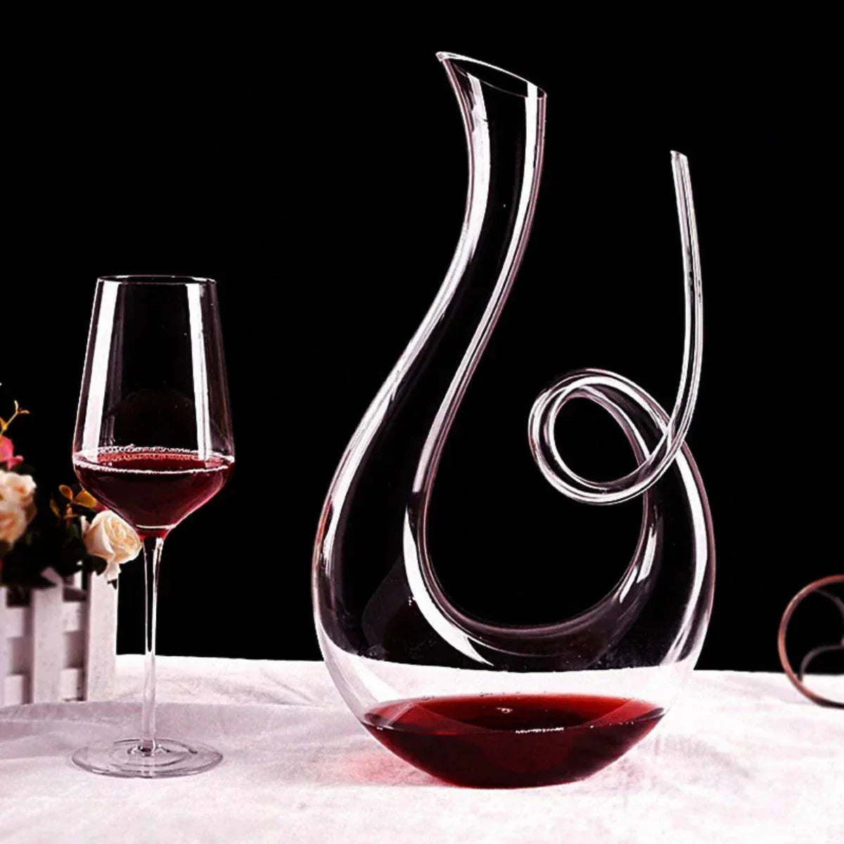 Decantador de Vino CrystalElegance | Diseño Hecho a Mano Sin Plomo