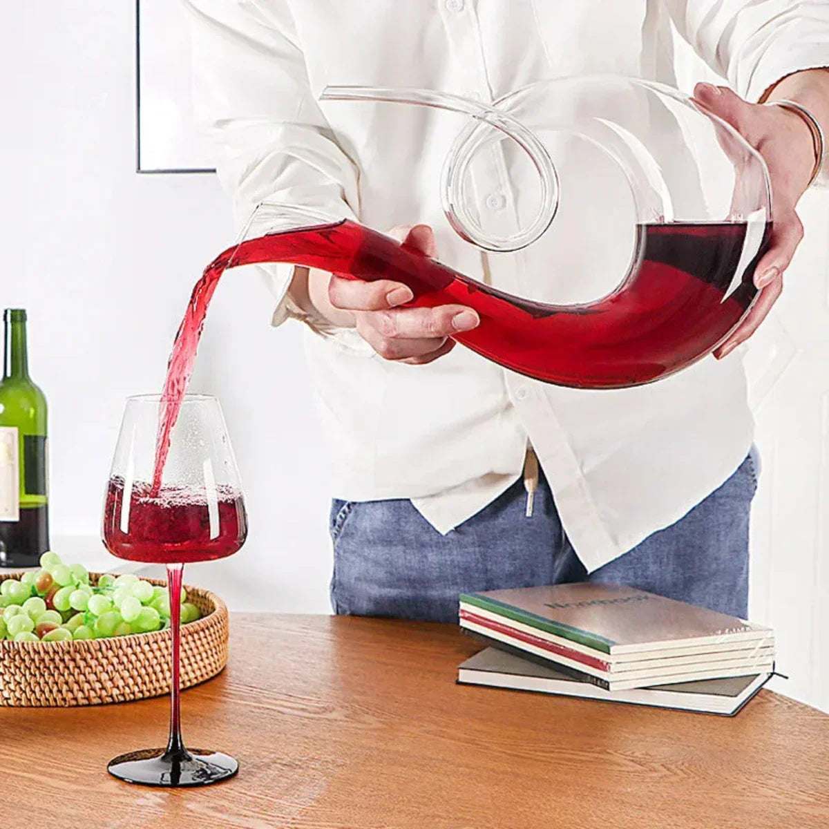 Decantador de Vino CrystalElegance | Diseño Hecho a Mano Sin Plomo