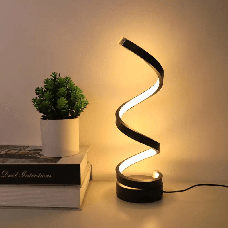 Lámpara de Mesa LED Espiral | Diseño Moderno | Regulable