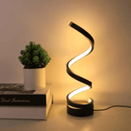Lámpara de Mesa LED Espiral | Diseño Moderno | Regulable