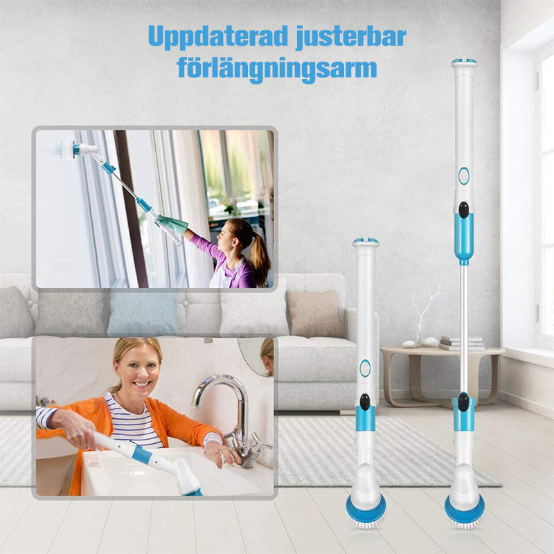 Cepillo de Limpieza Eléctrico Azul - Cabezal de Múltiples Cepillos, Recargable