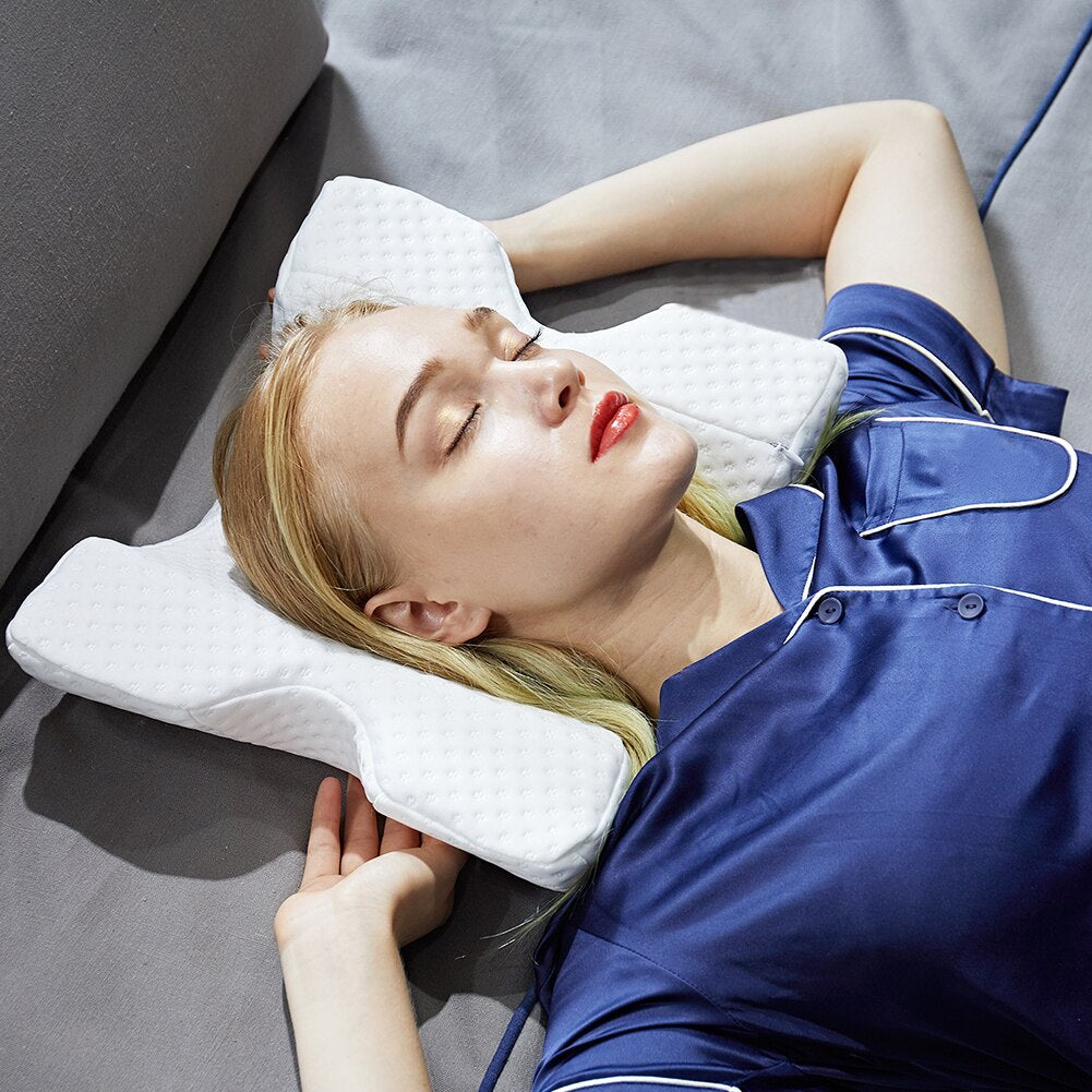Almohada de Espuma Viscoelástica Ergonómica para un Sueño Cómodo