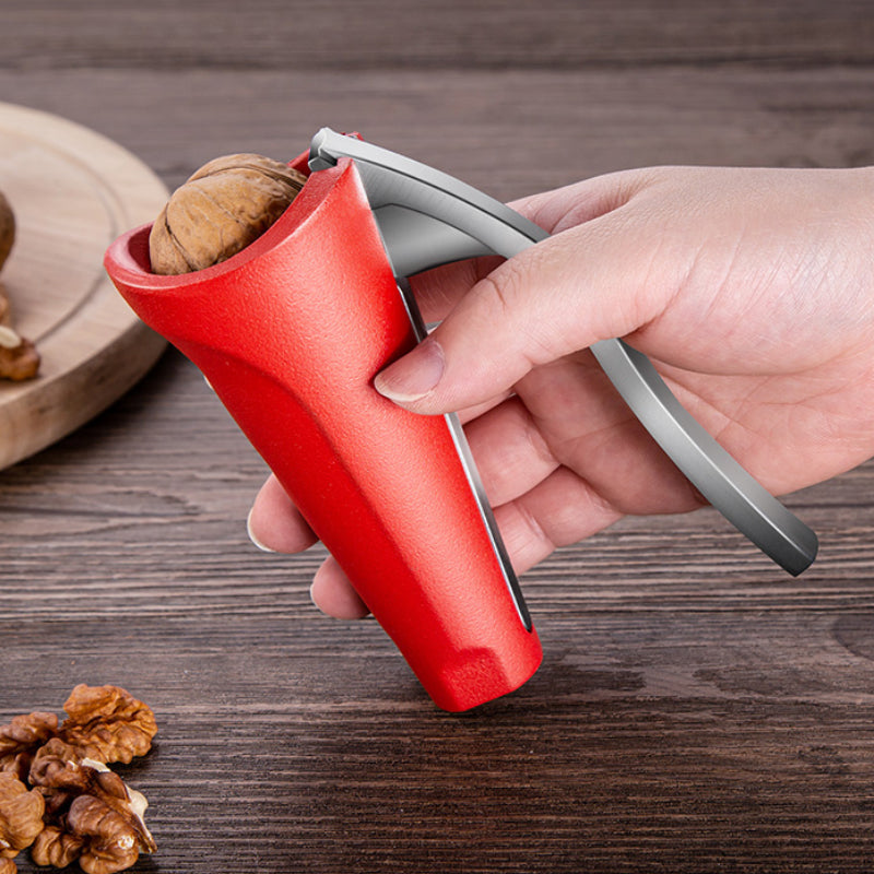 Cascanueces Ergonómico en Aluminio Rojo y Negro