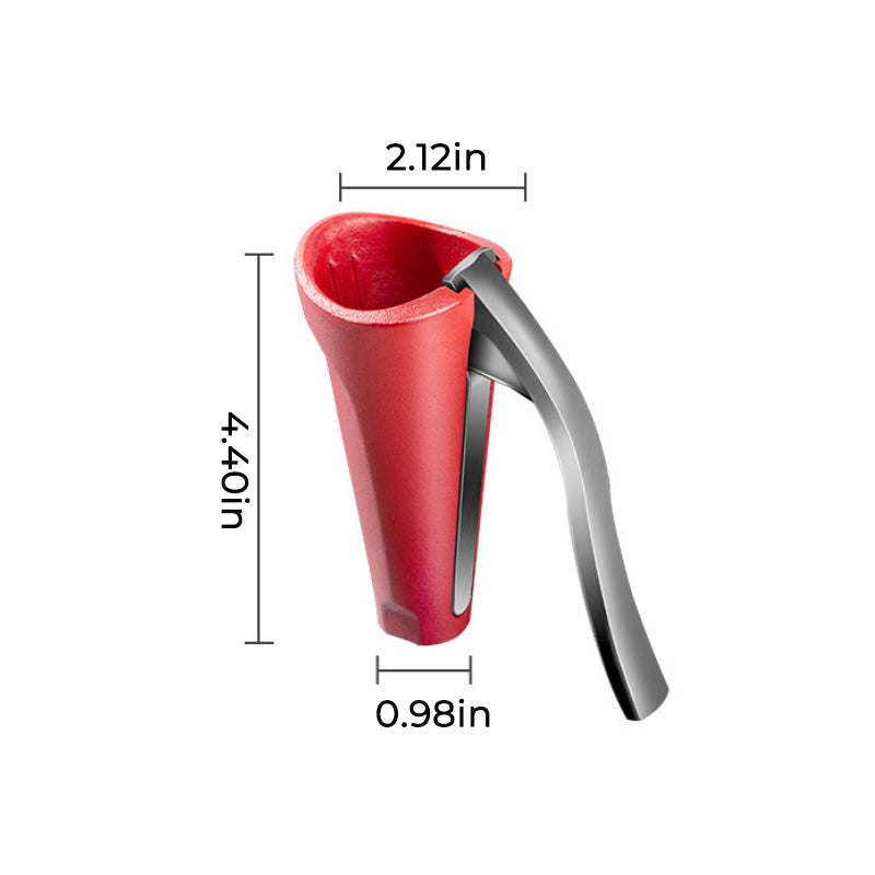 Cascanueces Ergonómico en Aluminio Rojo y Negro