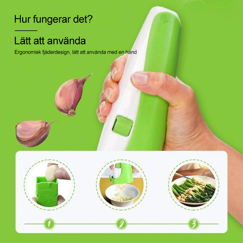 Prensa de Ajo Ergonómica de Acero Inoxidable con Diseño Único