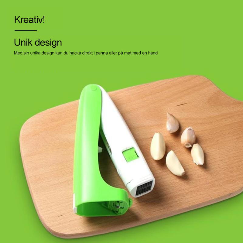 Prensa de Ajo Ergonómica de Acero Inoxidable con Diseño Único