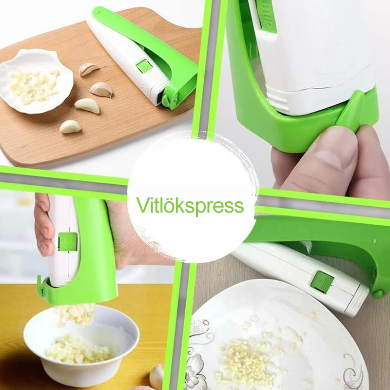 Prensa de Ajo Ergonómica de Acero Inoxidable con Diseño Único