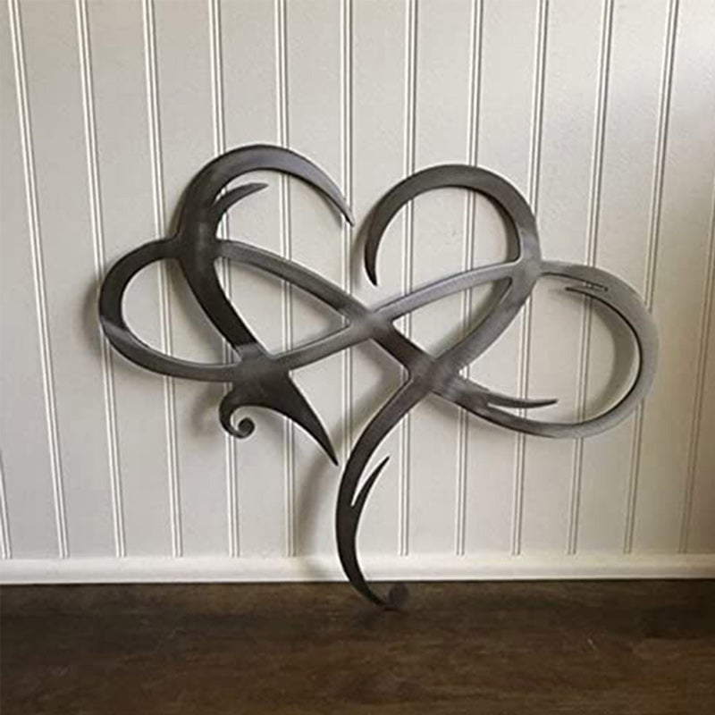 Decoración de pared "Amor Eterno" en acero inoxidable para el hogar