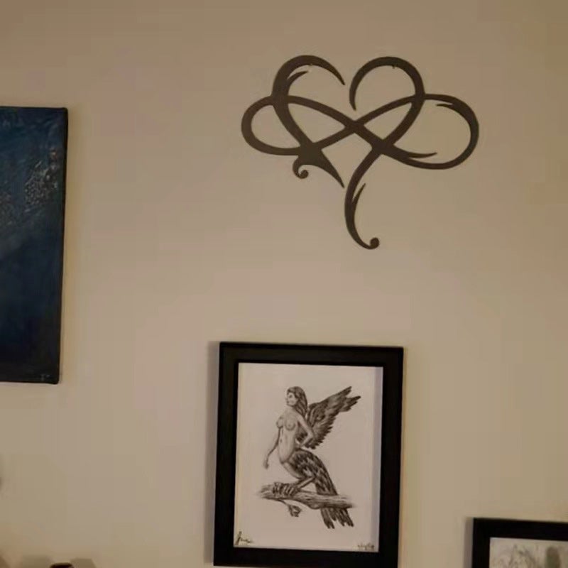 Decoración de pared "Amor Eterno" en acero inoxidable para el hogar
