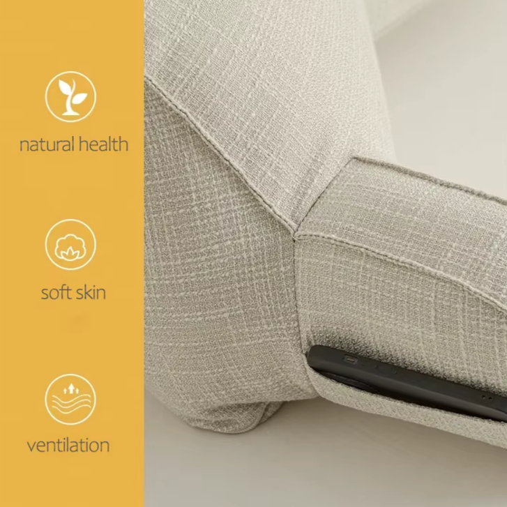 Cojín de respaldo Deluxe – Soporte ergonómico con cabezal ajustable y funda lavable